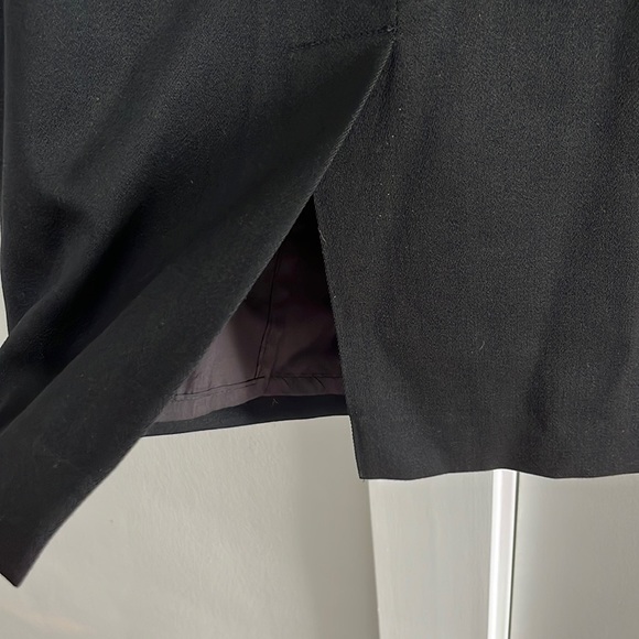 Vintage Claire Paris Made in France Black Wool Pencil Skirt sz 44 FR US 8/10 - Picture 6 of 8
